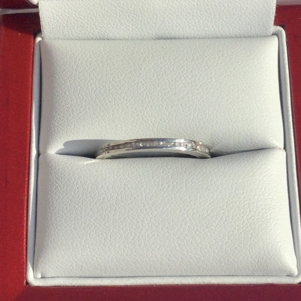 ONE LEFT 1/5 CTW NATURAL Diamond Channel Band - Picture 2 of 3